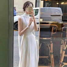 Load image into Gallery viewer, Women&#39;s  2022 Spring And Summer New Style Gentle Elegant Long Skirt High Collar Sleeveless Fashion Sexy Dress