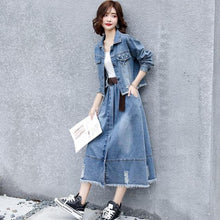 Load image into Gallery viewer, Women&#39;s Autumn Suits New Loose Casual Denim Short Jacket + High Waist Skirt 2-Piece Sets Female Plus Size S-2XL