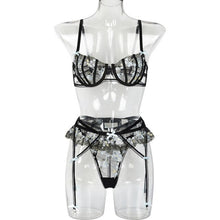 Load image into Gallery viewer, Women&#39;s Babydoll Lingerie Set Embroidery Sexy Teddies Corset Bodysuit High Waisted Waist Cincher Garter Belt Swimsuit Beachwears