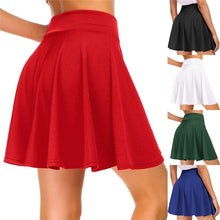 Load image into Gallery viewer, Women&#39;s Basic Versatile Stretchy Flared Casual Mini Skater Skirt  Red Black Green Blue Short Skirt Plus Size 3XL