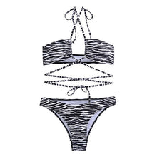 Load image into Gallery viewer, Women&#39;s Bikini Set Low Waist Bathing Swimwear Swimsuit Removable Pad Beach Suit 2022 Koren Style Bathing Suit Women