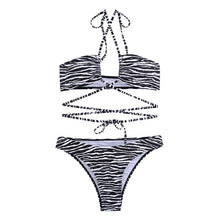 Load image into Gallery viewer, Women&#39;s Bikini Set Low Waist Bathing Swimwear Swimsuit Removable Pad Beach Suit 2022 Koren Style Bathing Suit Women