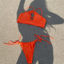 Load image into Gallery viewer, Women&#39;s Bikini Set Low Waist Padded Biquini Solid Swimwear Swimsuit Brazilian Bikinis Beach Suit 2023 Koren Bathing Suits