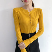 Load image into Gallery viewer, Women&#39;s Bottoming Sweaters Autumn Winter Basic Knitting Warm Slim Sweater Solid Minimalist Stretch Large Size Tight-Fitting Tops