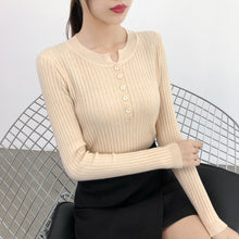 Load image into Gallery viewer, Women&#39;s Bottoming Sweaters Autumn Winter Basic Knitting Warm Slim Sweater Solid Minimalist Stretch Large Size Tight-Fitting Tops