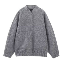 Load image into Gallery viewer, Women&#39;s Casual Loose Bomber Jacket 2023 NEW Spring Warm Women&#39;s fashion coat With Pockets Fashion Plush Solid Female Outwear