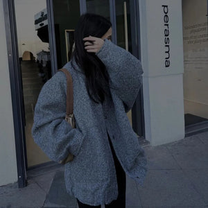 Women&#39;s Casual Loose Bomber Jacket 2023 NEW Spring Warm Women&#39;s fashion coat With Pockets Fashion Plush Solid Female Outwear
