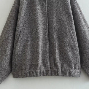 Women&#39;s Casual Loose Bomber Jacket 2023 NEW Spring Warm Women&#39;s fashion coat With Pockets Fashion Plush Solid Female Outwear