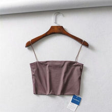 Load image into Gallery viewer, Women&#39;s Crop Top Sexy Elastic Cotton Camis 2021 Summer Sleeveless Short Tank Top Bar for Females Fashion Solid Tanks