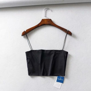 Women's Crop Top Sexy Elastic Cotton Camis 2021 Summer Sleeveless Short Tank Top Bar for Females Fashion Solid Tanks