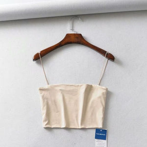 Women's Crop Top Sexy Elastic Cotton Camis 2021 Summer Sleeveless Short Tank Top Bar for Females Fashion Solid Tanks