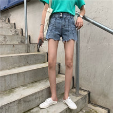 Load image into Gallery viewer, Women&#39;s Denim Shorts New High Waist 2021 Korean Style Slim Loose Summer Outdoor Wear A- Line Wide-Leg Hot Pants Fashion Jeans