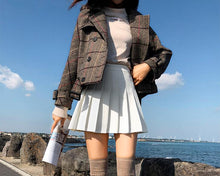 Load image into Gallery viewer, Women's Fashion High Waist Skirt Pleated Wind Skirt Ulzzang Cosplay Kawaii harajuku Female Mini Short Skirts clothing for women