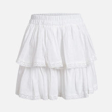 Load image into Gallery viewer, Women's High Waist A-Line Mini Skirt Summer Women Elegant White Skirts 2021 Summer Casual Lace Splice Short Holiday Short Skirt
