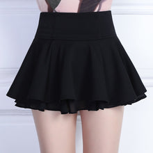 Load image into Gallery viewer, Women's High Waist Stretch Chiffon Miniskirt Summer New Style Sweet and Cute Black White Pleated Skirt Student Fluffy Skirt
