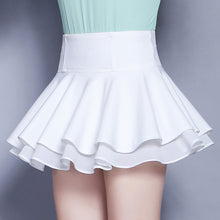 Load image into Gallery viewer, Women's High Waist Stretch Chiffon Miniskirt Summer New Style Sweet and Cute Black White Pleated Skirt Student Fluffy Skirt