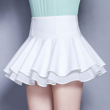 Load image into Gallery viewer, Women's High Waist Stretch Chiffon Miniskirt Summer New Style Sweet and Cute Black White Pleated Skirt Student Fluffy Skirt