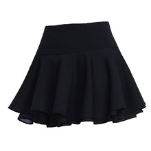 Load image into Gallery viewer, Women's High Waist Stretch Chiffon Miniskirt Summer New Style Sweet and Cute Black White Pleated Skirt Student Fluffy Skirt