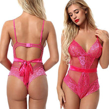 Load image into Gallery viewer, Women&#39;s Lace Jumpsuit Blackless Perspective Erotic Lingerie Bodysuits Sexy Porn Underwear