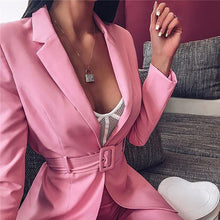 Load image into Gallery viewer, Women&#39;s Office Suit Shorts Sets Ladies Party High Waist Fashion Suits With Shorts Simple Solid Color Suit 2 Piece Set Blazer