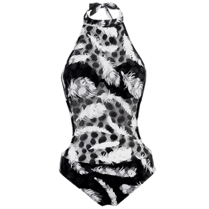 Women&#39;s One Piece Swimwear Summer Beach Bathing Suit Solid Monokini Open Back Swimsuit Padded Beachwear Korea Style
