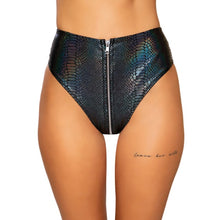 Load image into Gallery viewer, Women&#39;s Pole Dance Shorts Snakeskin Printing Zipper Mini Shorts High Waisted Booty Shorts Bikini Bottoms Festival Rave Clothes
