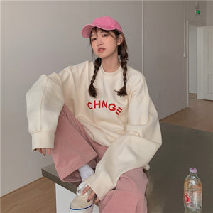 Women's Pullover Sweater Spring Autumn Thin 2021 New Loose Korean Lazy Wind Top Net Red Fried Street Coat