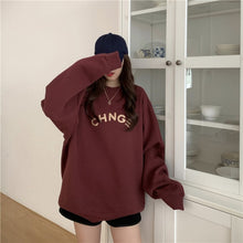 Load image into Gallery viewer, Women&#39;s Pullover Sweater Spring Autumn Thin 2021 New Loose Korean Lazy Wind Top Net Red Fried Street Coat