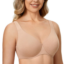 Load image into Gallery viewer, Women&#39;s Seamless Minimizer Bra Full Coverage Underwire Unlined Cup Plus Size Smooth Wide Straps Solid Lingerie D DD E F G
