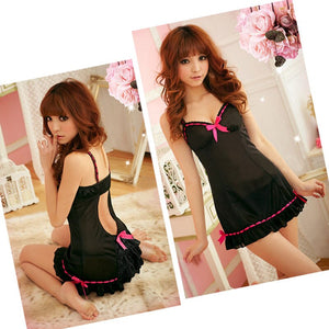 Women's Sexy V-neck Sleepwear Robe Exotic Dresses Babydoll Lingerie Nightdress Pajamas 2020 NEW transparent dress