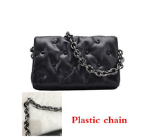 Load image into Gallery viewer, Women&#39;s Shoulder Bags 2020 Denim Quailty Thick Metal Chain Shoulder Purses And Handbag Women Clutch Bags Ladies Armpit Bag