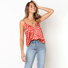 Load image into Gallery viewer, Women's Summer Sexy Leopard Backless Spaghetti Strap Tops 2021 Fashion Casual Loose Print Deep V-neck Tank Women Clothing