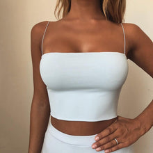 Load image into Gallery viewer, Women&#39;s Tube Top Camis Tanks Tops Slim Bra Vest Sexy Crop Top Female Camisoles padded Bandeau Straps Croest Seamless Underwear