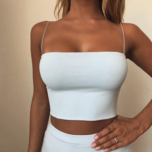Women's Tube Top Camis Tanks Tops Slim Bra Vest Sexy Crop Top Female Camisoles padded Bandeau Straps Croest Seamless Underwear