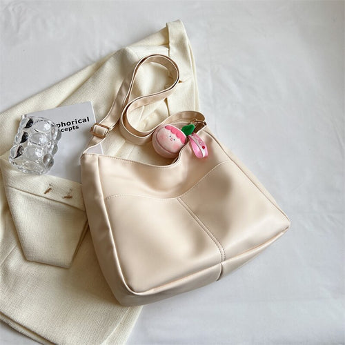 Women's casual shoulder bag Solid color PU Women's shoulder bag Underarm bag Leisure shopping bag Women's bag Zipper women's bag