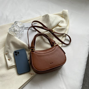 Women&#39;s fashion small handbag casual shoulder bag mini messenger bag mobile bag purse zipper leather women&#39;s bag