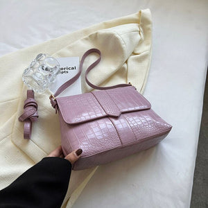 Women&#39;s new style shoulder bag stone grain messenger bag flip type women&#39;s bag zipper women&#39;s bag