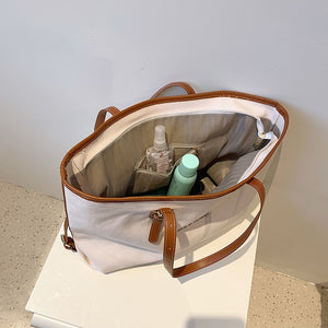 Women&#39;s single shoulder bag Canvas women&#39;s bag Leisure large bag Daily shopping bag Shoulder bag Women&#39;s bag Zipper women&#39;s bag