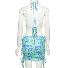 Load image into Gallery viewer, Women's summer suit， Sexy inside take small vest fashion bag buttock skirt casual suit female