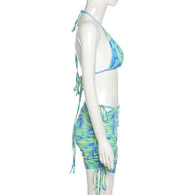 Load image into Gallery viewer, Women's summer suit， Sexy inside take small vest fashion bag buttock skirt casual suit female