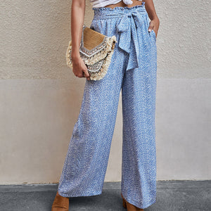 Womens Loose Fit High Waist Long Pants Wide Leg Palazzo Trousers High Waist Long Trousers Hip Hop Pants Long Streetwear