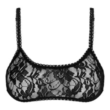 Load image into Gallery viewer, Womens See-through Sheer Lace Hollow Out Bra Tops Plus size Adjustable Spaghetti Shoulder Straps Bra Push Up Underwear