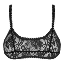 Load image into Gallery viewer, Womens See-through Sheer Lace Hollow Out Bra Tops Plus size Adjustable Spaghetti Shoulder Straps Bra Push Up Underwear