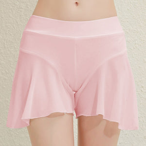 Womens Sexy Sports Shorts Tennis Skirt Girls Gym Dance Skirt Shorts 2021 Solid Color Pantskirt Anti-emptied Short Pants
