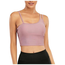 Load image into Gallery viewer, Womens With Chest Pad Beauty Back Breathable Fitness Running Sports Crop Top Women Shirt Womens Tops And Blouses Summer Tank