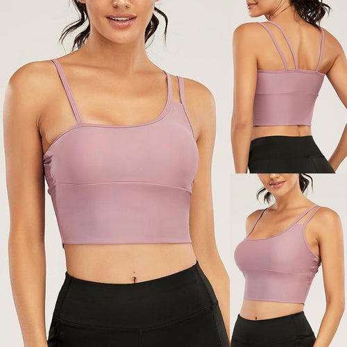 Womens With Chest Pad Beauty Back Breathable Fitness Running Sports Crop Top Women Shirt Womens Tops And Blouses Summer Tank