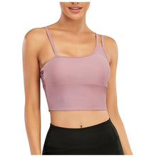 Load image into Gallery viewer, Womens With Chest Pad Beauty Back Breathable Fitness Running Sports Crop Top Women Shirt Womens Tops And Blouses Summer Tank