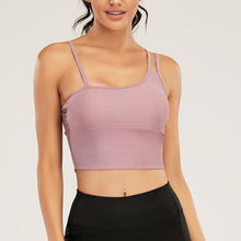 Load image into Gallery viewer, Womens With Chest Pad Beauty Back Breathable Fitness Running Sports Crop Top Women Shirt Womens Tops And Blouses Summer Tank