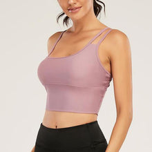 Load image into Gallery viewer, Womens With Chest Pad Beauty Back Breathable Fitness Running Sports Crop Top Women Shirt Womens Tops And Blouses Summer Tank