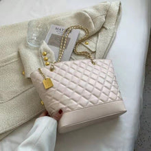 Load image into Gallery viewer, Xadrez de luxo marca balde sacos de ombro para as mulheres  qualidade couro do plutônio designer feminina bolsas moda cadeia